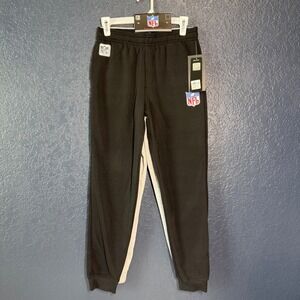 Kids NFL Officially Licensed Joggers Pants Black Grey Football Logo Size 14-16